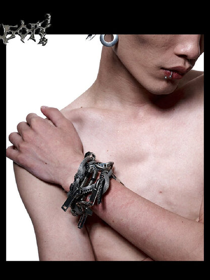 Heavy Crafted Metal Punk Bracelet【s0000018863】