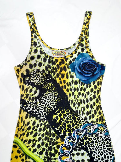 Vintage Leopard Print Fitted Dress【s0000017405】