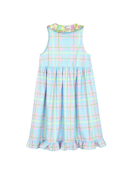 Plaid Heart Cutout Cute Deer Tank Dress【s0000007309】