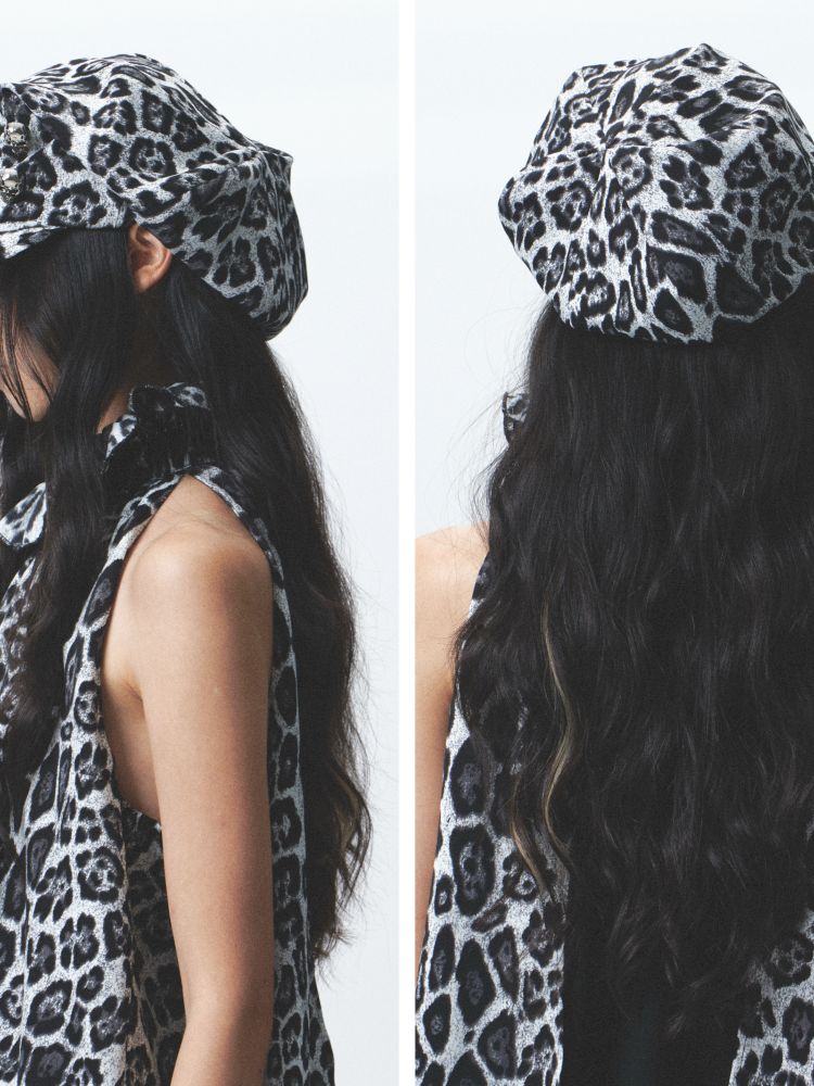 Two-color shaped pile hat【s0000012687】