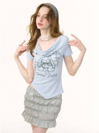 Irregular Short Sleeve T-Shirt【s0000012231】