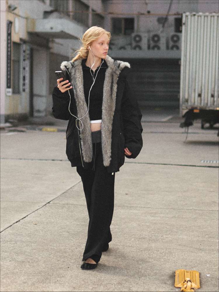 Plush Collar Warm Padded Jacket【s0000014872】