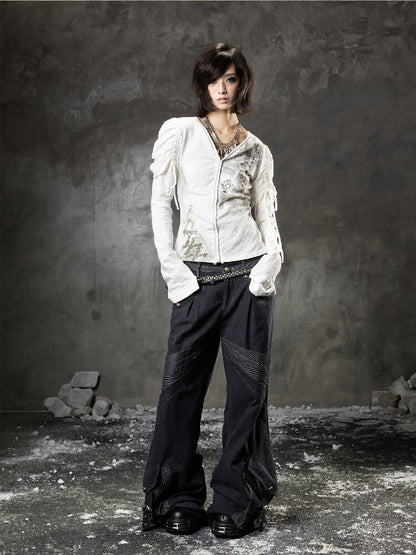 Loose Wide-Leg Jeans【s0000015958】