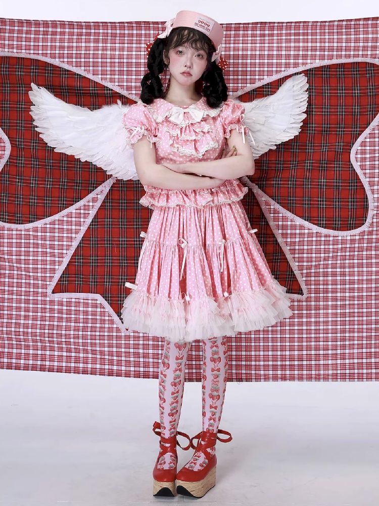 Polka Dot Halter Dress【s0000012185】