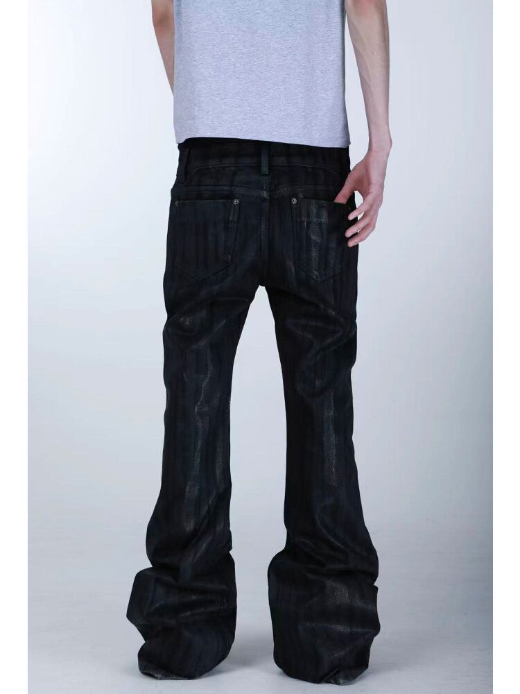 Bamboo Strip Brushed Wax Jeans【s0000016669】