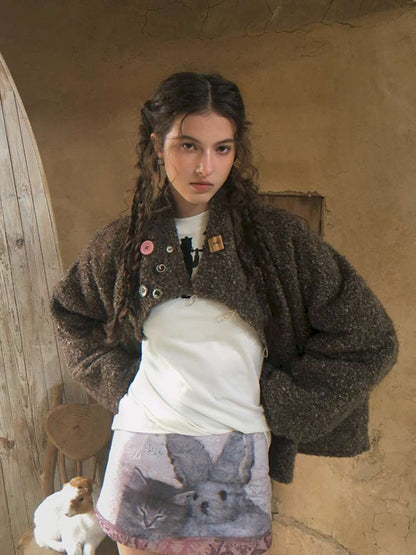 Cat Rabbit Print Padded Skirt【s0000015080】