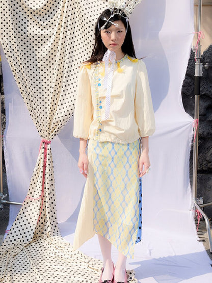 Twist Braid Patchwork Skirt Set【s0000015851】