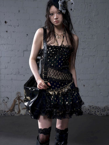 Lace Halter Neck Strapless Dress【s0000012786】