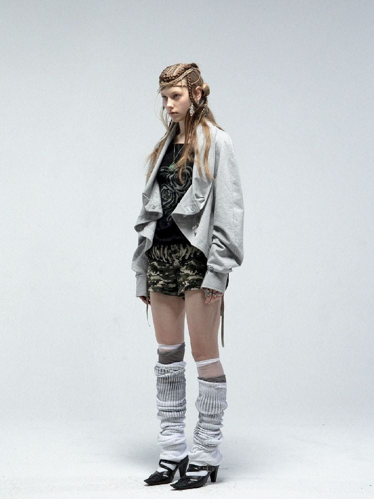 Lapel Sailor Pirate Style Sweatshirt Jacket【s0000011839】