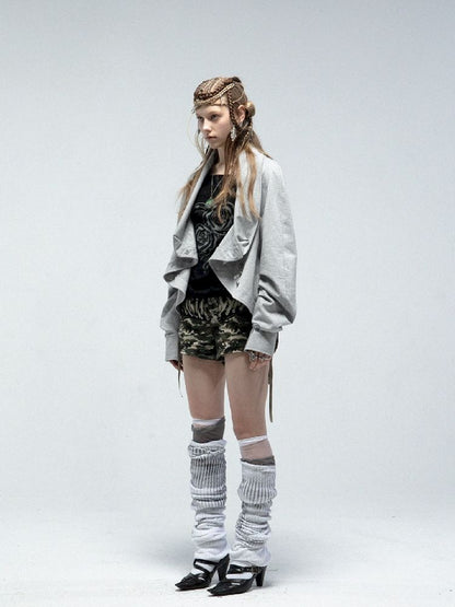 Lapel Sailor Pirate Style Sweatshirt Jacket【s0000011839】