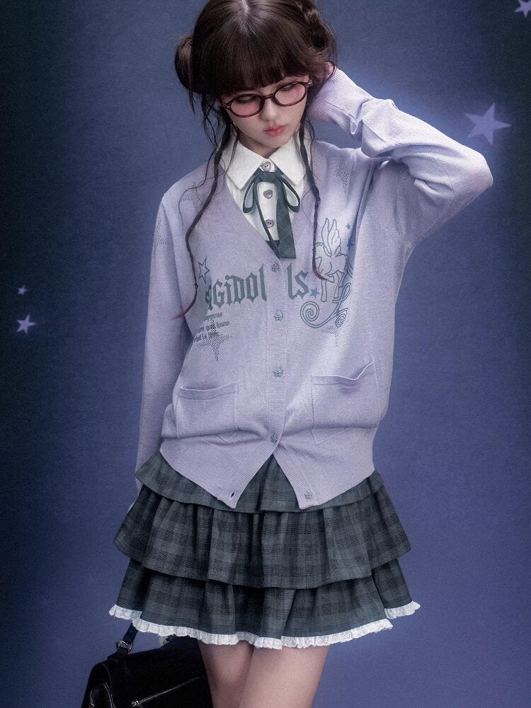 Gray Plaid Collegiate Cake Dress【s0000015756】