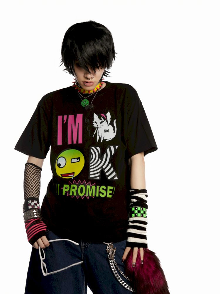 EMO hardcore skateboarding punk loose T-shirt【s0000013599】