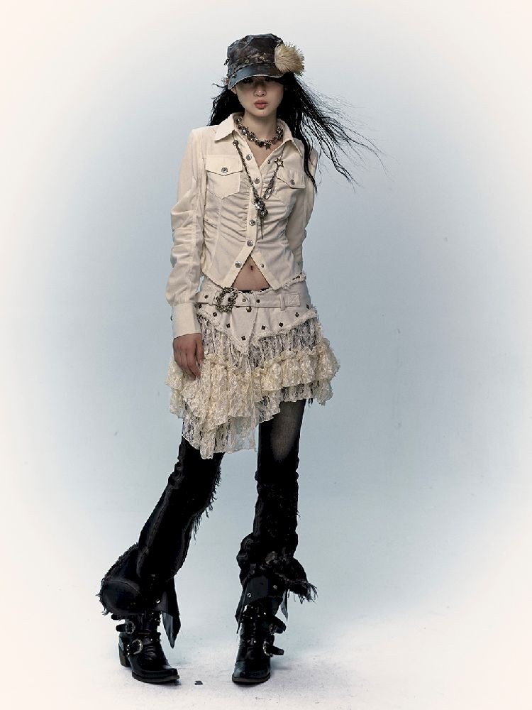 Lace Mesh Half Skirt【s0000011431】