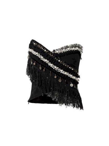 Irregular short strapless vest【s0000012783】