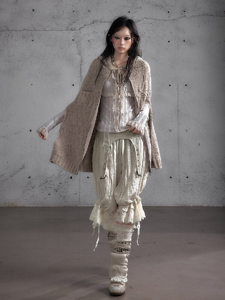 Twisted Knit Wool Cape Jacket【s0000019160】