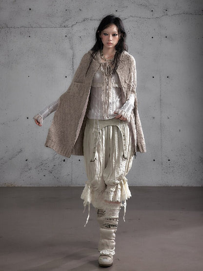 Twisted Knit Wool Cape Jacket【s0000019160】