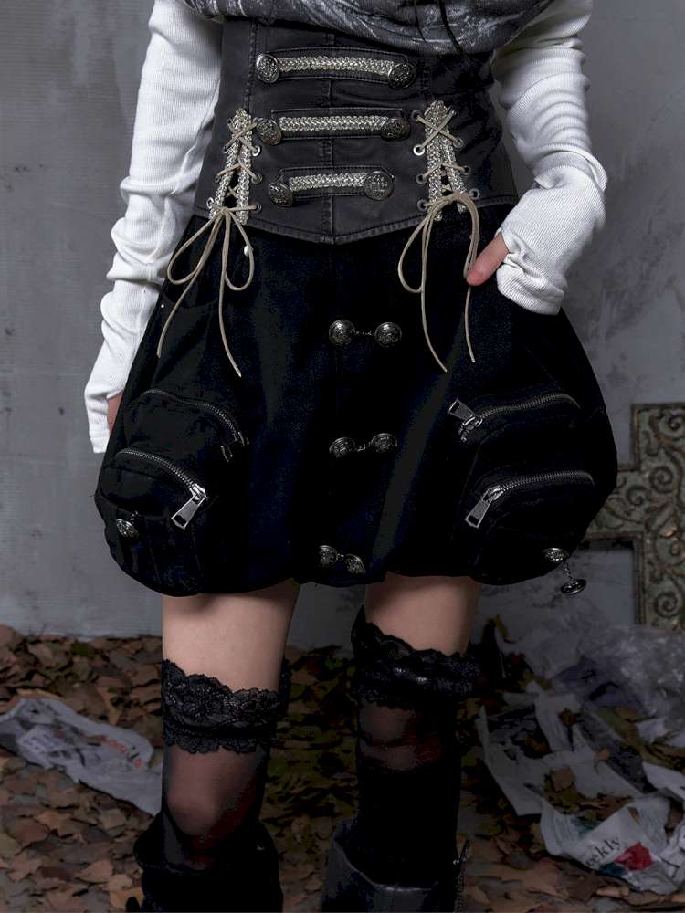 Workwear Flower Bud Skirt【s0000014463】