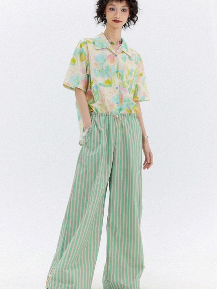 Full-print short-sleeved shirt【s0000012951】