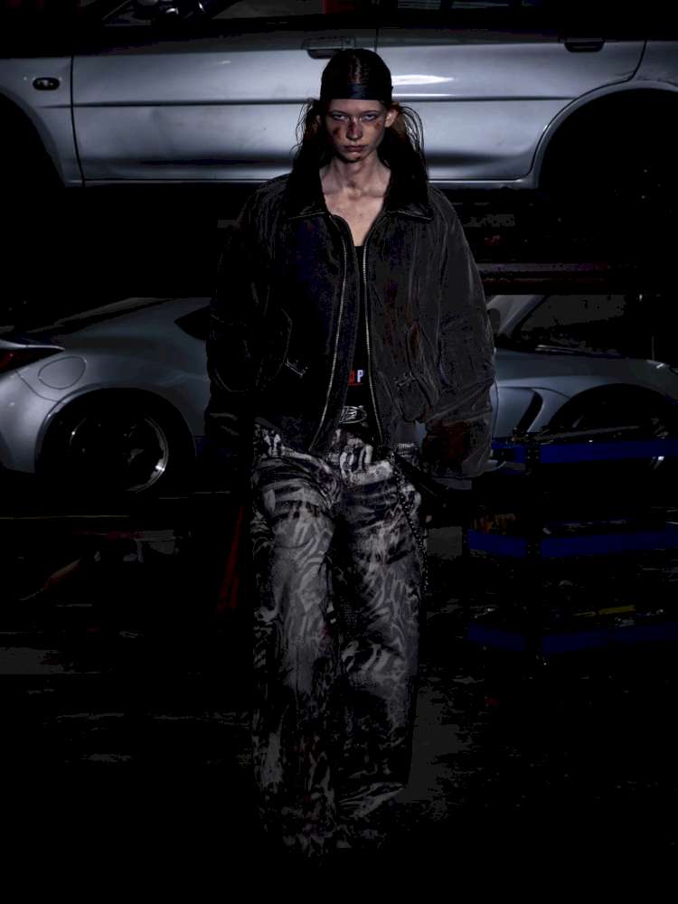 Ombre Zebra Print Rebuilt Jeans【s0000015182】