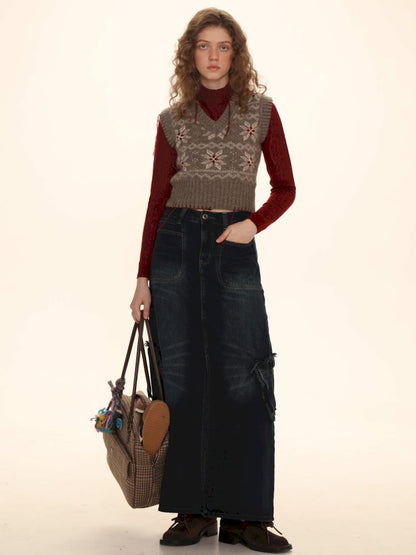 Snowflakev-Neck 니트 언더 셔츠 [S0000006009]