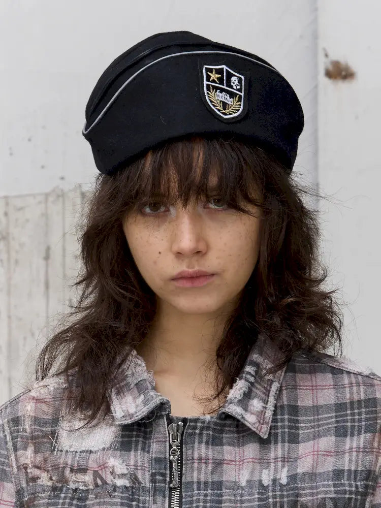 Scottish Tartan Boat Cap Beret【s0000014214】
