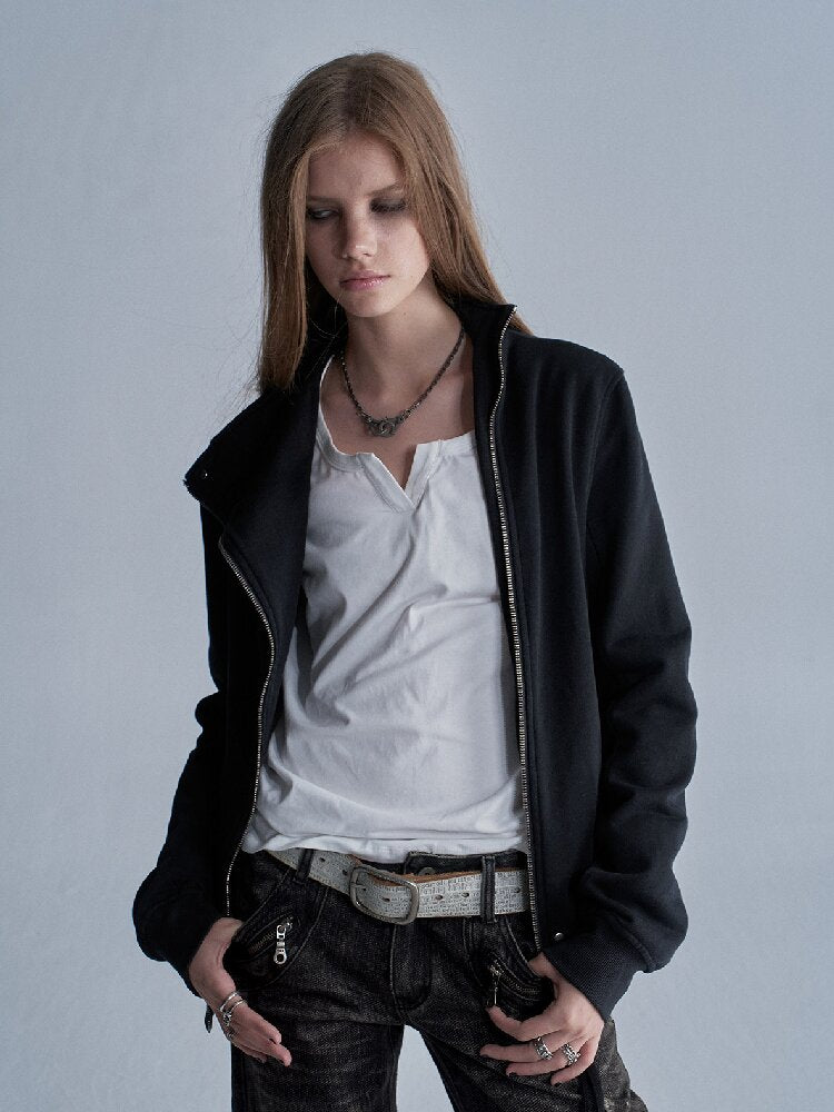 Thickened Terry Zip Cardigan Sweater【s0000018470】