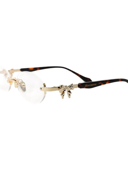 Metal Bow Rimless Glasses【s0000016134】