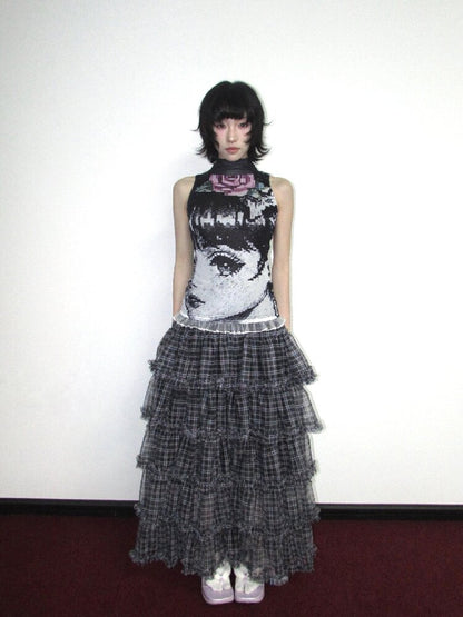 Comic Book Girly Double Mesh Vest【s0000018653】
