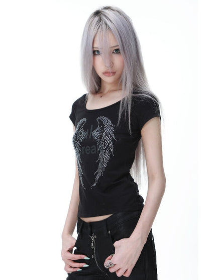 Diamond Wing Stretch Slim T-Shirt【s0000017144】
