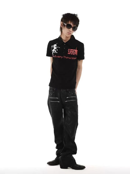 Embroidered Polo Street T-Shirt【s0000018251】