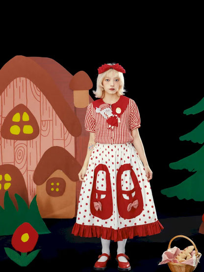 3D Pocket Polka Dot Skirt【s0000013935】