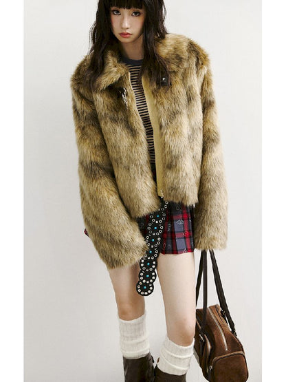 짧은 재킷 모피 코트 [S0000011426]