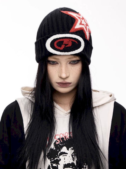 자수 따뜻한 니트 모자 [S0000011360]