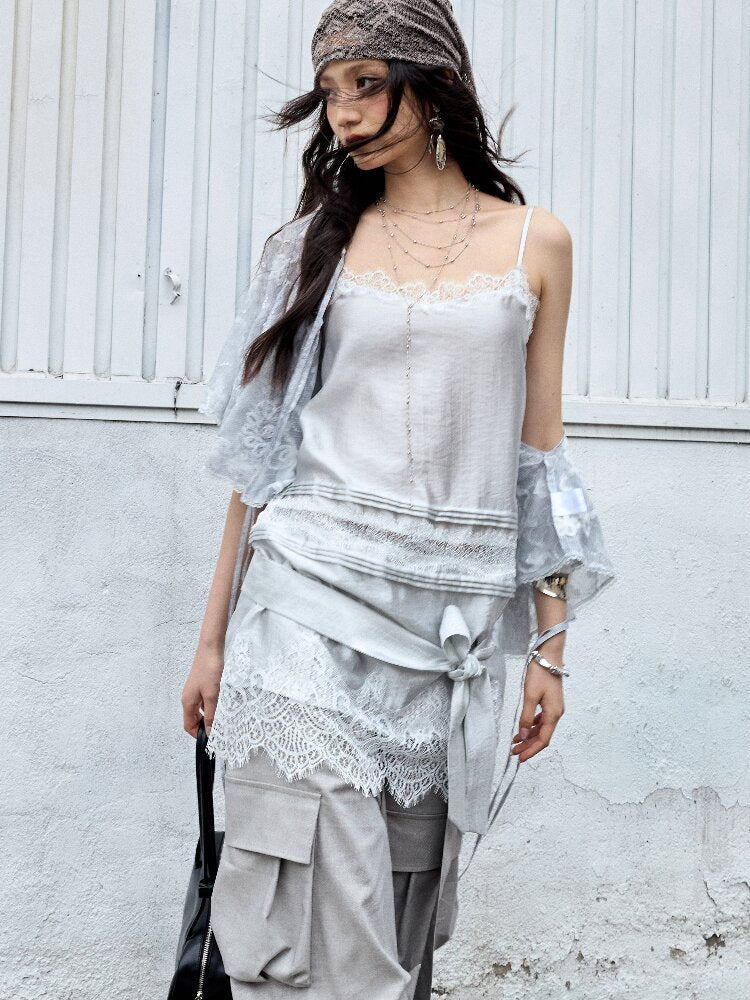 Sea Salt Lace Patchwork Camisole【s0000016867】