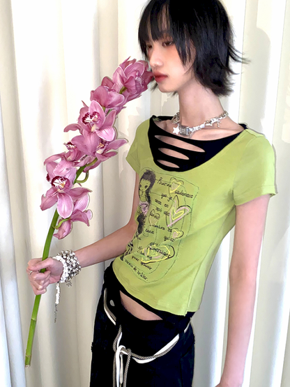 Fake Two Piece T-Shirt【s0000012421】