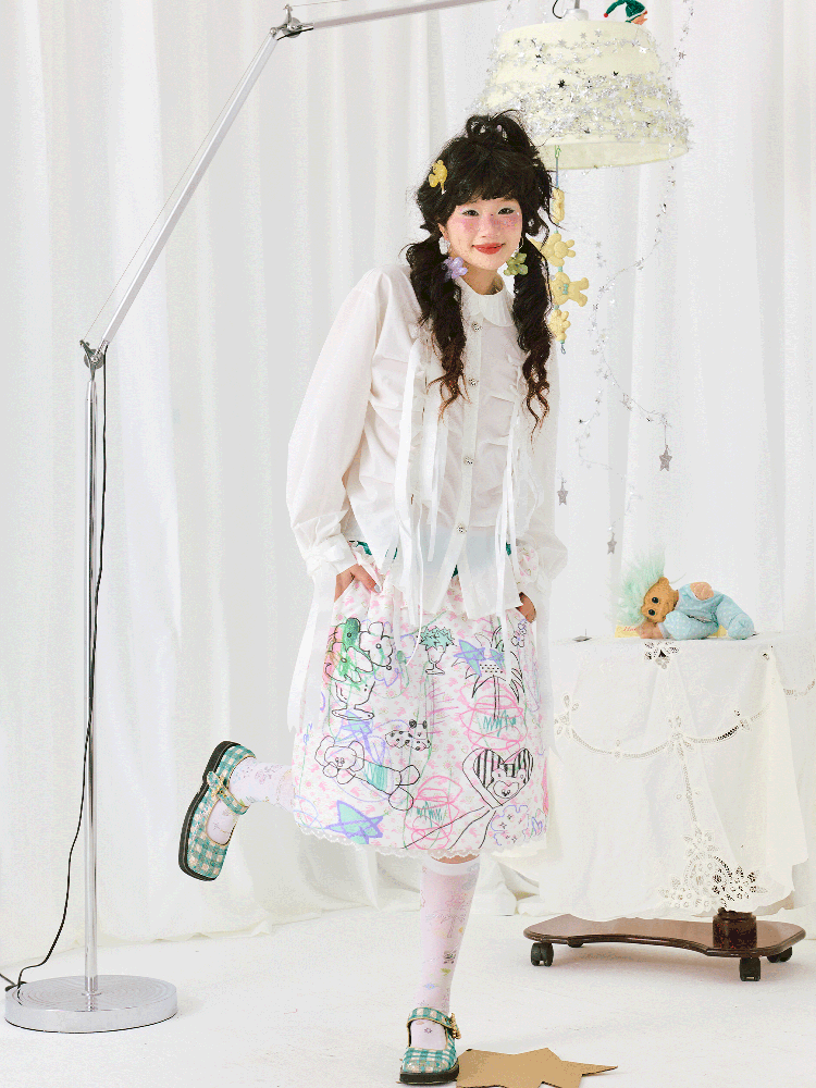 Patchwork Double Color Half-body Skirt【s0000011941】