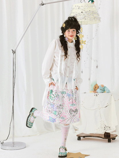 Patchwork Double Color Half-body Skirt【s0000011941】