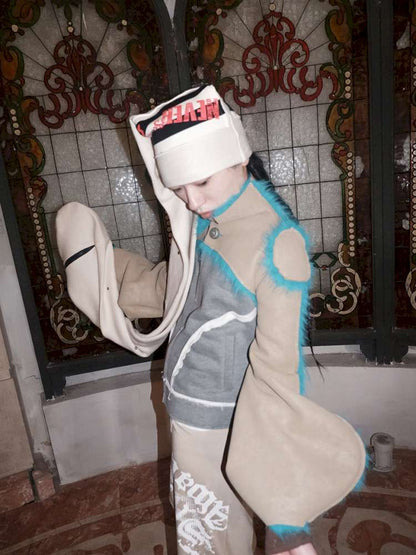 Fur Paneled Polar Fleece Coat【s0000015148】