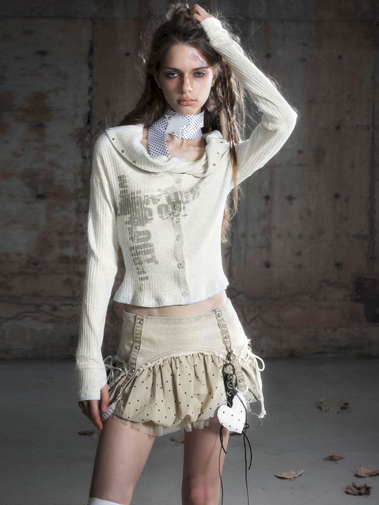 Drilling Long Sleeve Knit Sweater【s0000013888】