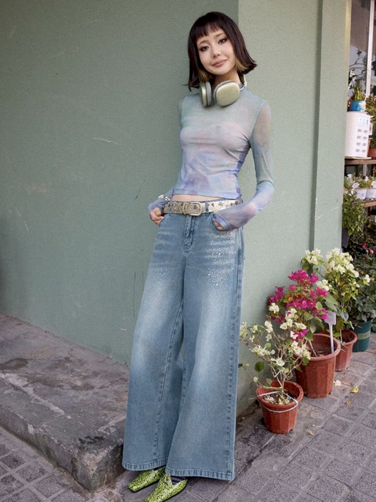 Small fish printing long-sleeved skin jacket【s0000012296】