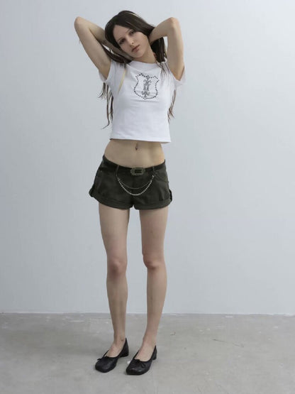 Vintage Worsted Fleece Mini Shorts【s0000016563】