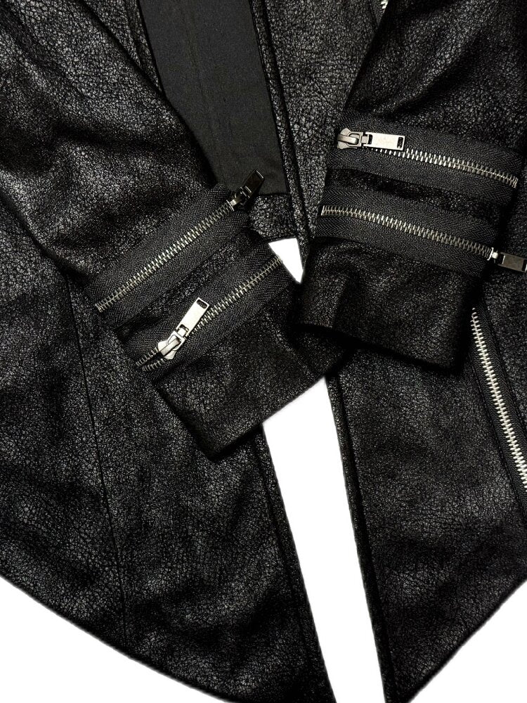 Dark Suede Foil Hooded Cardigan【s0000019099】