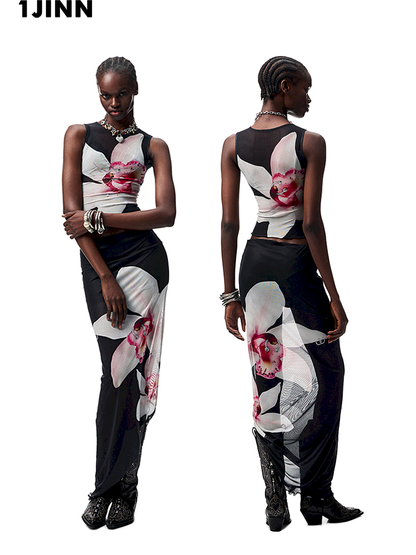 Wrap Hip Long Skirt Set【s0000012407】