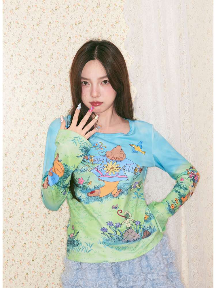 Diamond Letter Stretch Base Shirt【s0000014499】