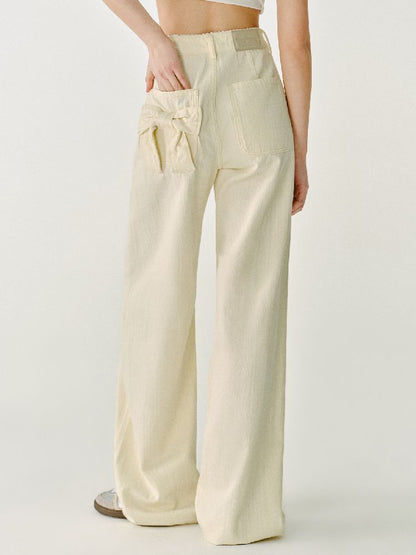 Cubic Bow Light Jeans Lace Pants【s0000011977】