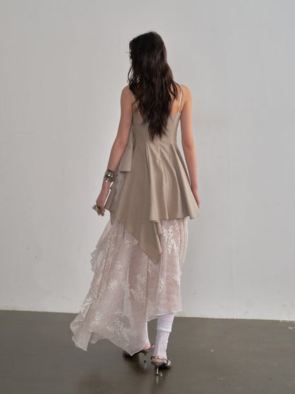 Embroidery Stitching Layered Sundress【s0000015702】