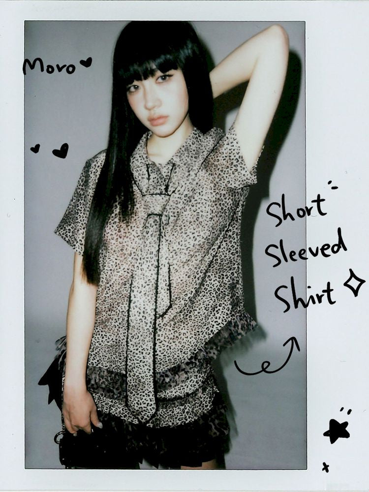 Patchwork Mesh Blouse【s0000012513】