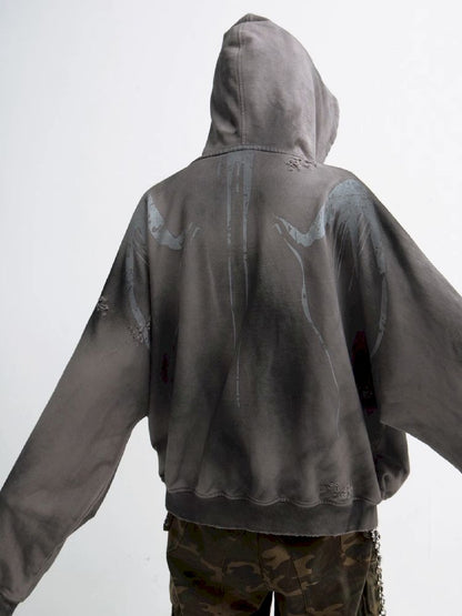 Embroidered Hooded Sweatshirt【s0000011349】