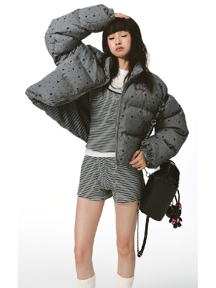 한국 스트라이프 컬러 충돌 멜빵 [S000011419]