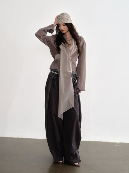 Earth Color Streamer Long Sleeve Shirt【s0000015703】